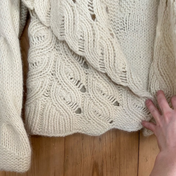 Sleeping on Snow Angora Rabbit Hair Sweater-beige - Picture 8 of 12